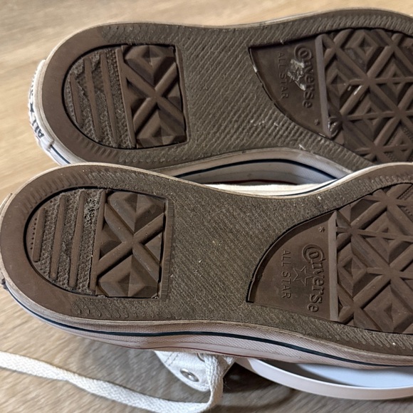 Converse High-Top Sneakers in White and Red - Picture 13 of 17